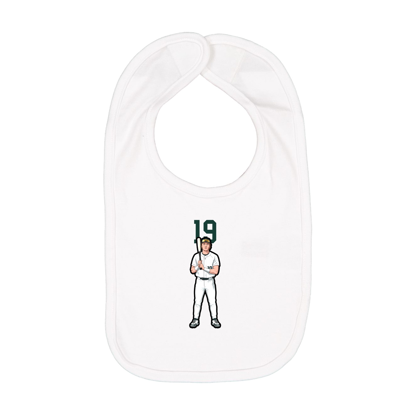 Infant Bib — Number Top in White