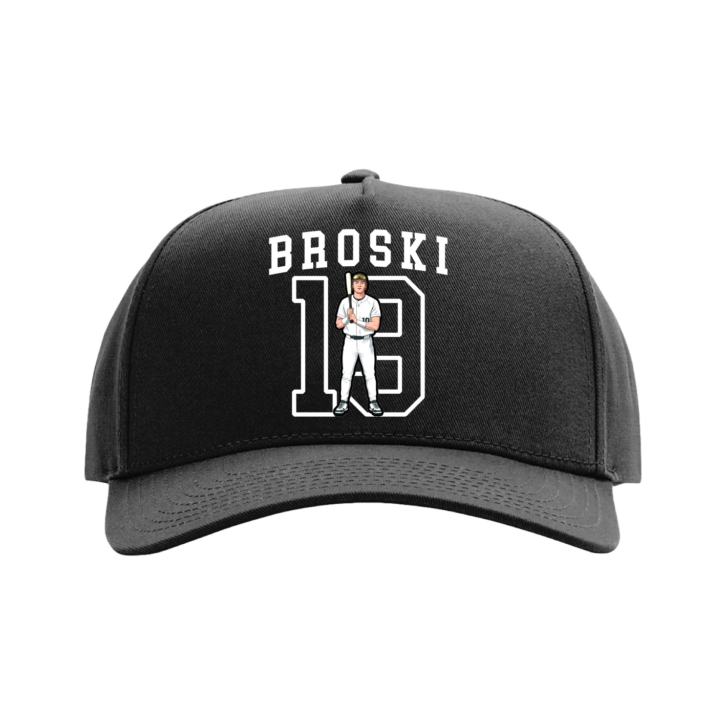 Full Fabric Five-Panel Champ Cap — Shirsey in Black