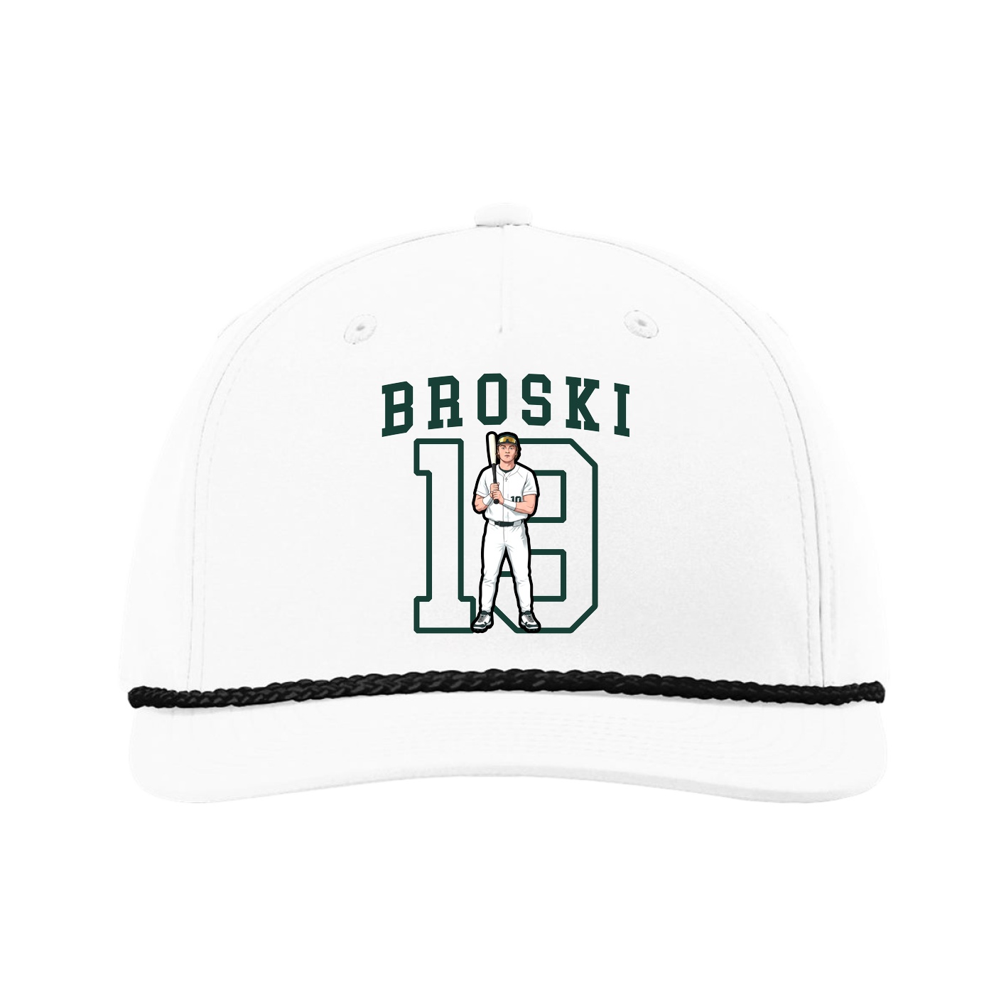 Five-Panel Classic Rope Cap — Shirsey in White