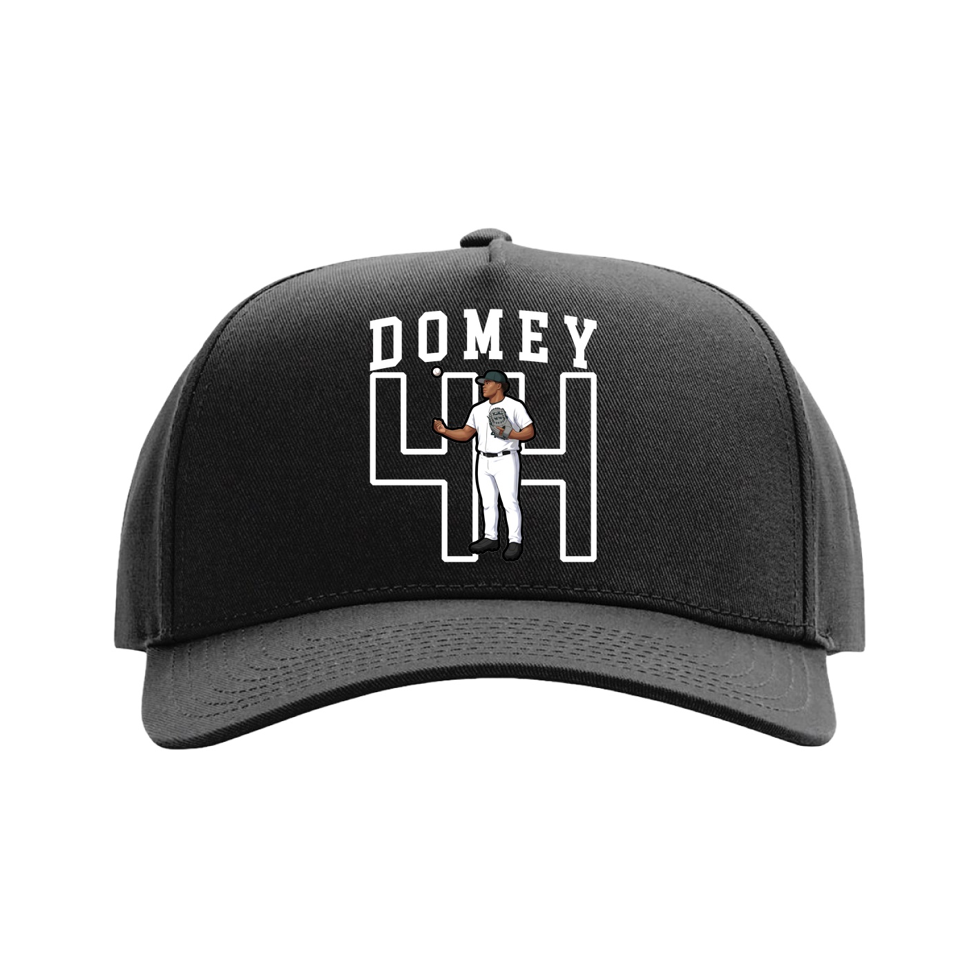 Full Fabric Five-Panel Champ Cap — Shirsey in Black