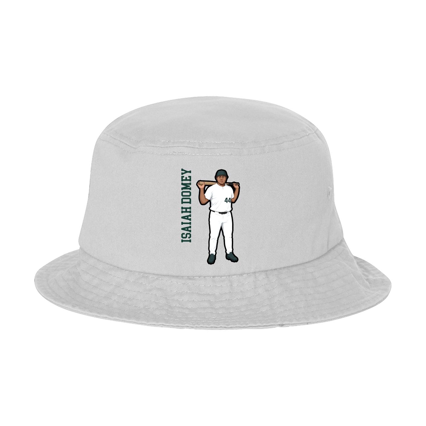Bucket Cap — Name Vertical in White
