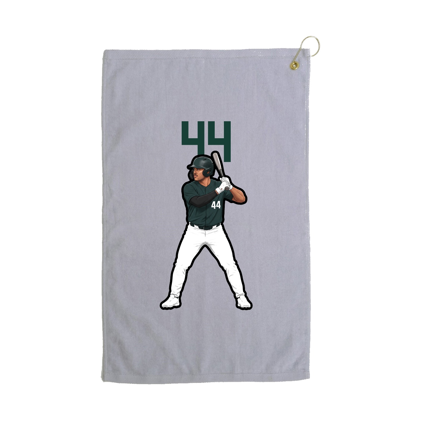 Golf Towel — Number Top in Grey