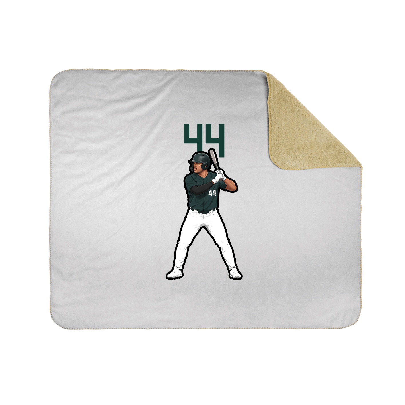 Throw Blanket — Number Top in White