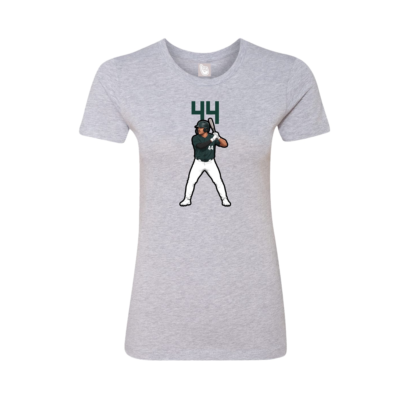 Womens Tee — Number Top in Grey