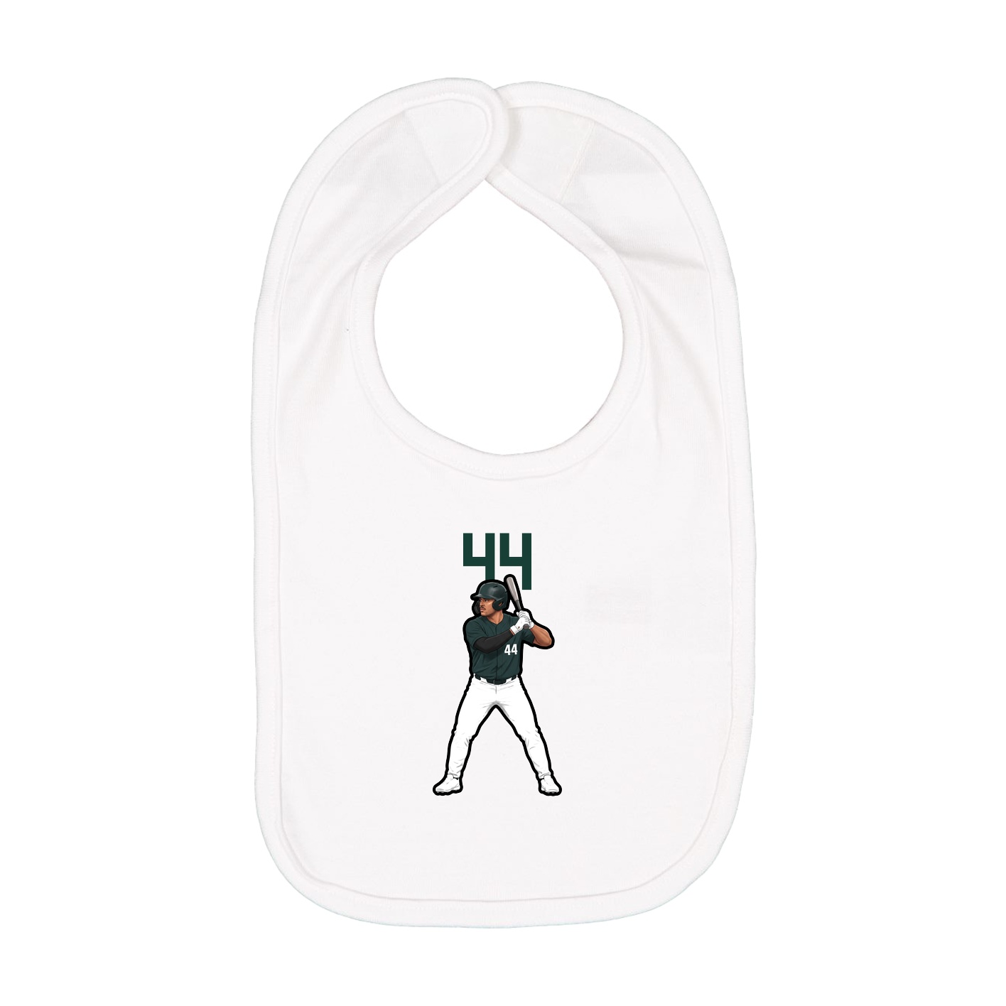 Infant Bib — Number Top in White