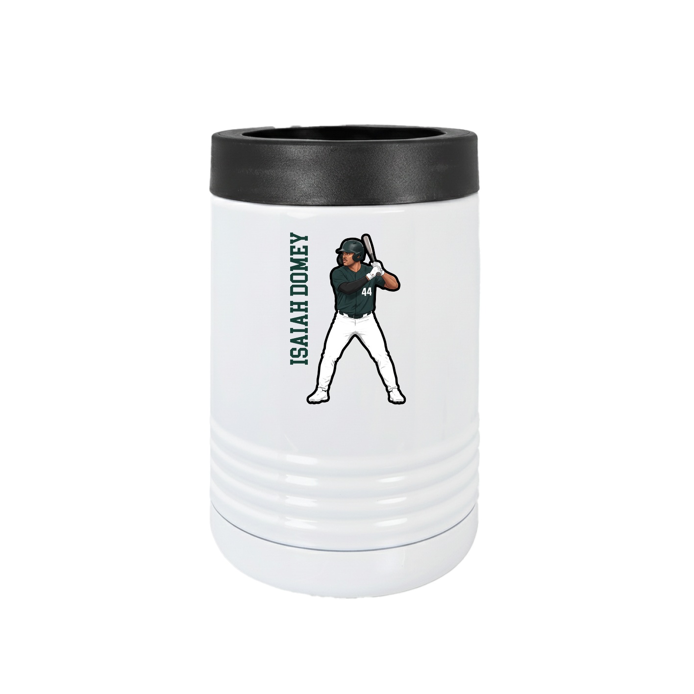 Beverage Holder — Name Vertical in White