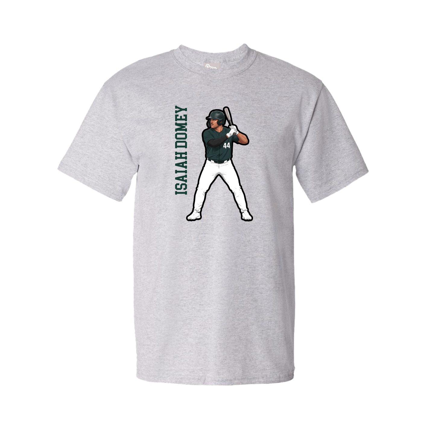 Youth Tee — Name Vertical in Grey