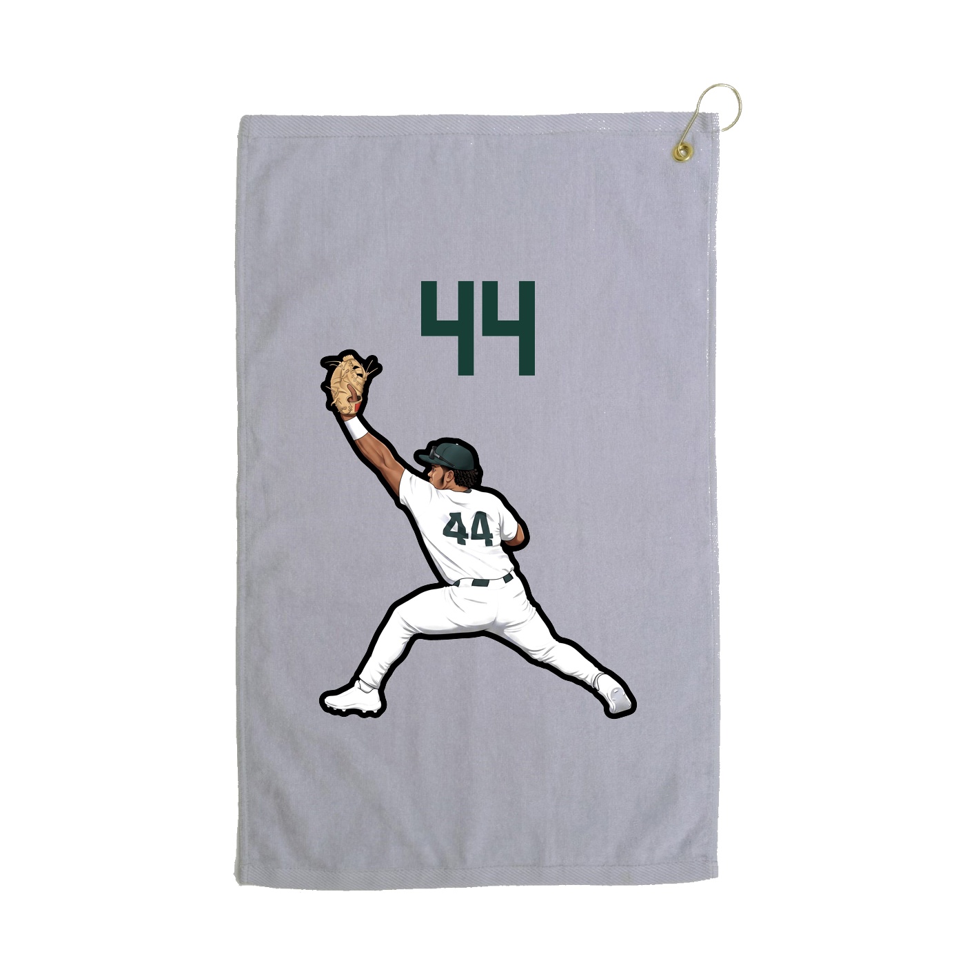 Golf Towel — Number Top in Grey