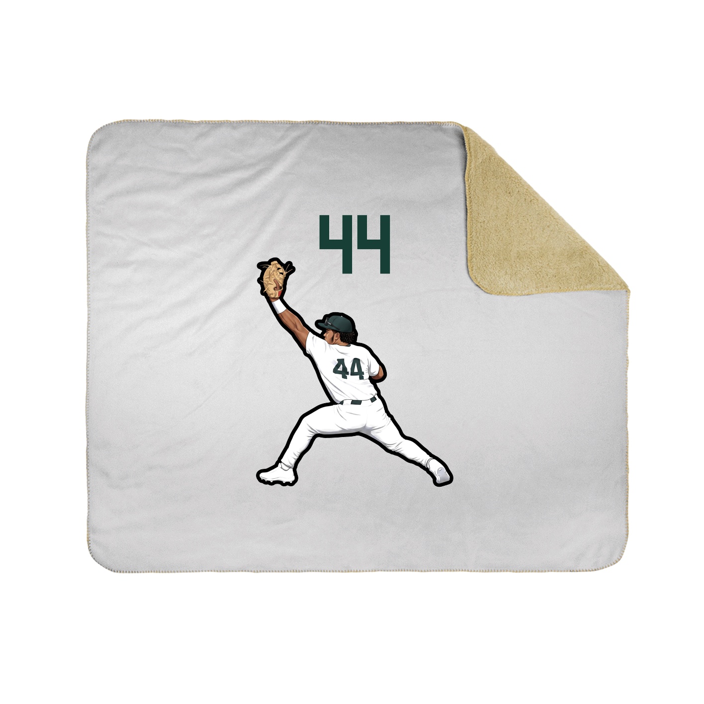 Throw Blanket — Number Top in White