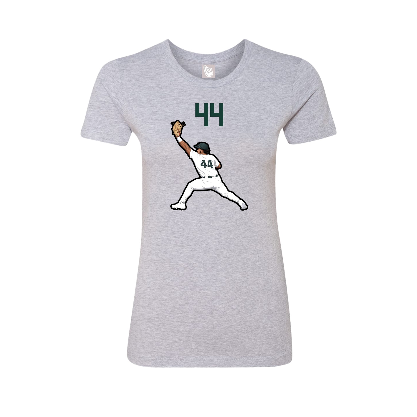 Womens Tee — Number Top in Grey