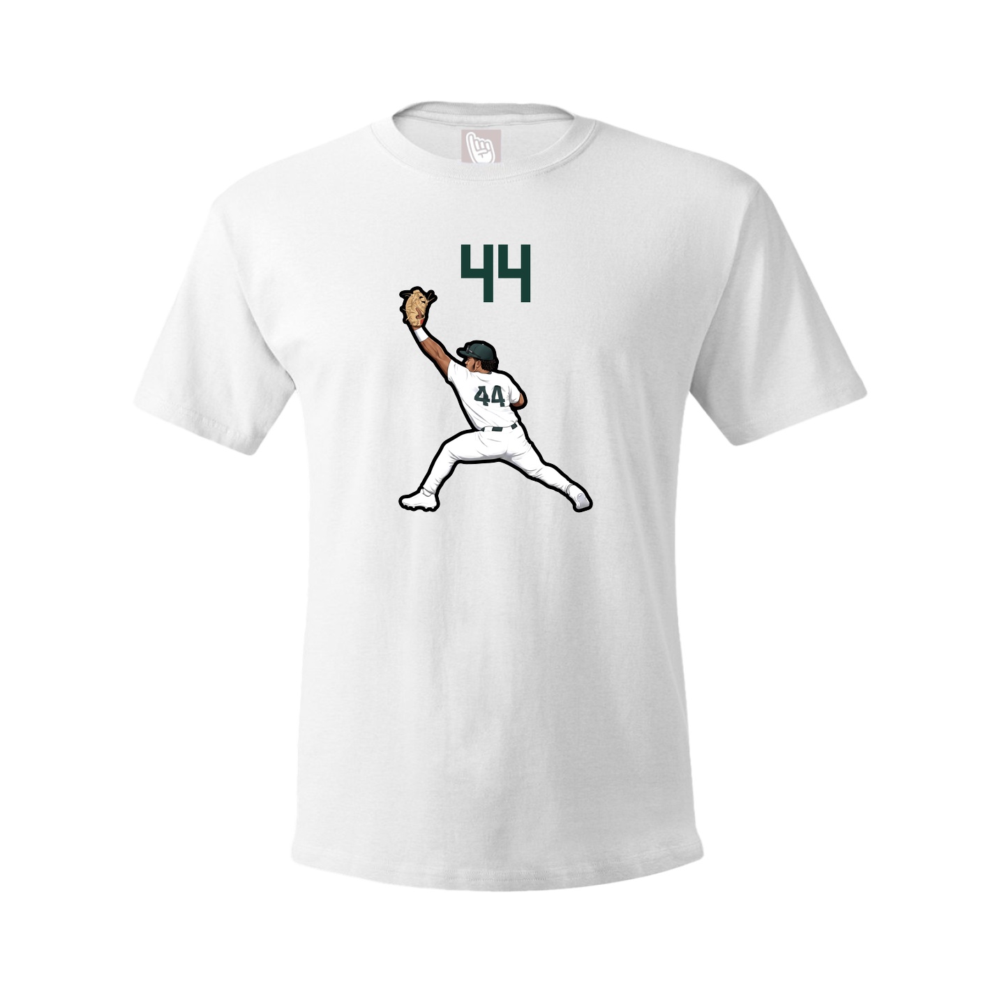 Youth Tee — Number Top in White