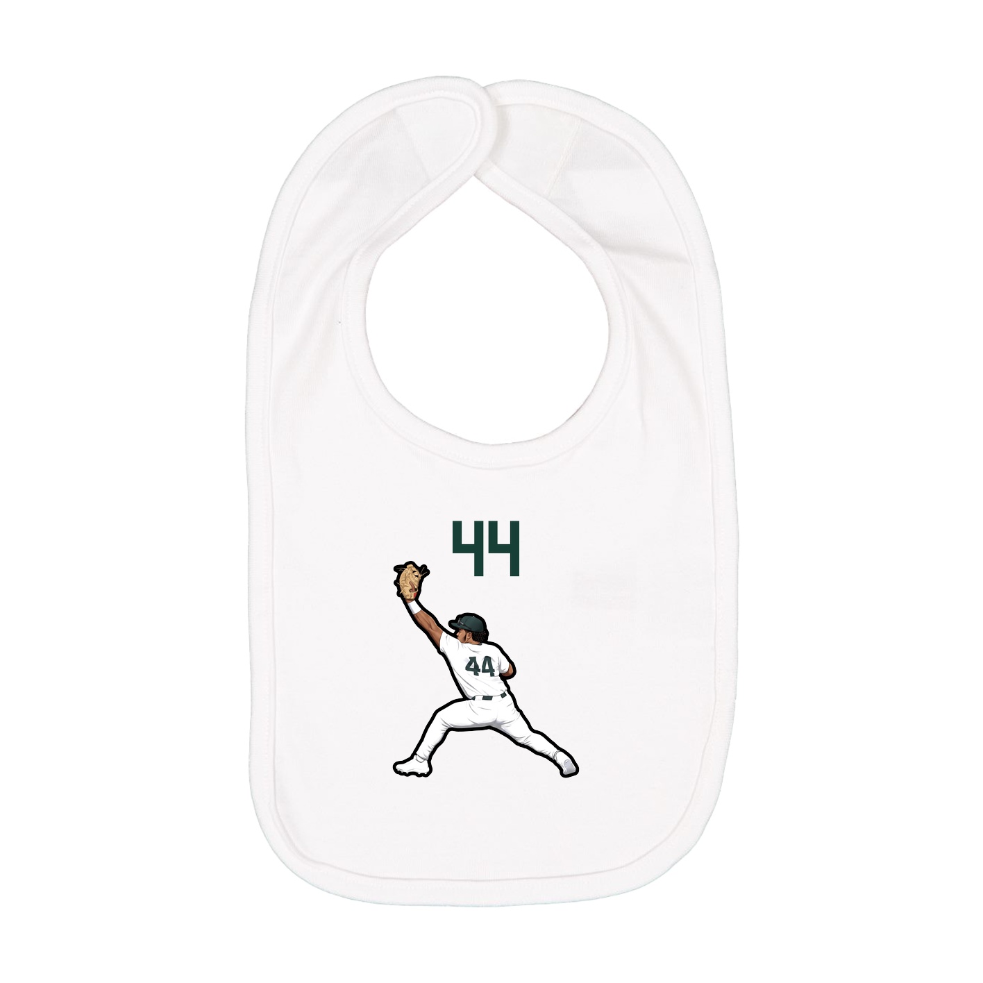 Infant Bib — Number Top in White