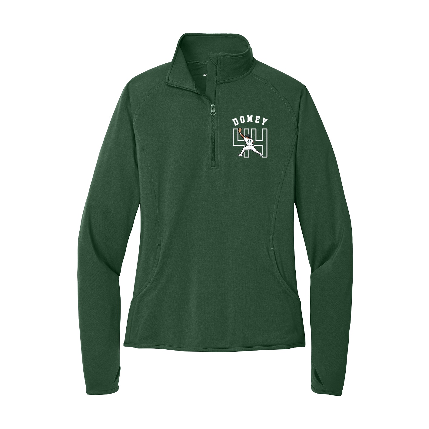 Women's Q-Zip Pullover — Shirsey Arch in Green