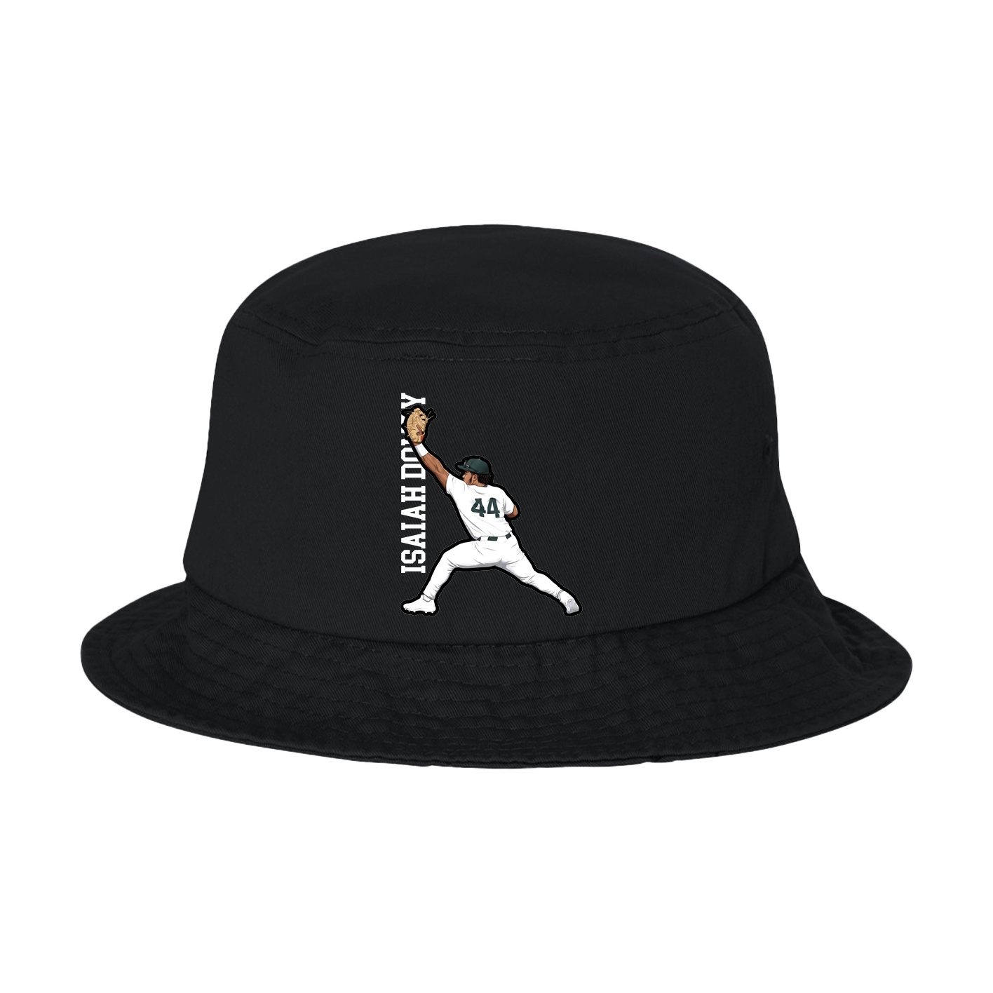 Bucket Cap — Name Vertical in Black