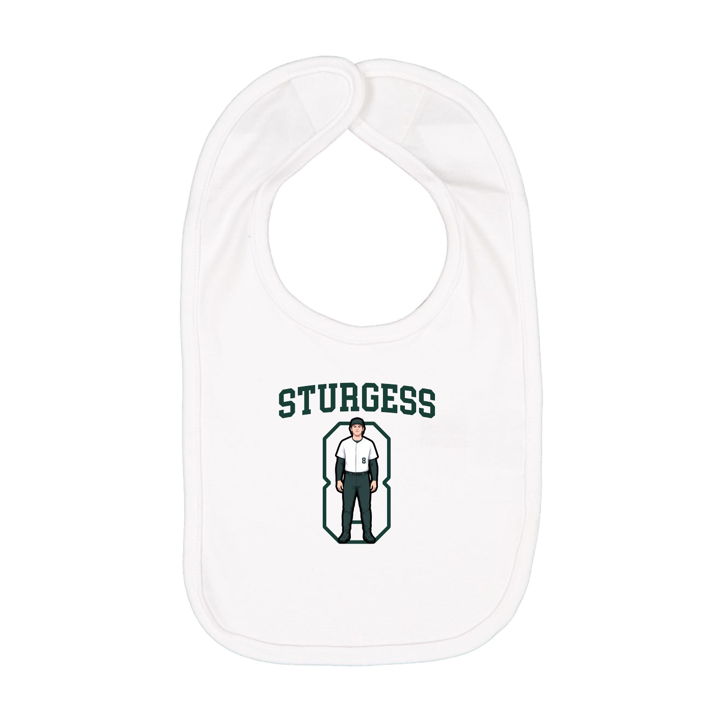 Infant Bib — Shirsey in White