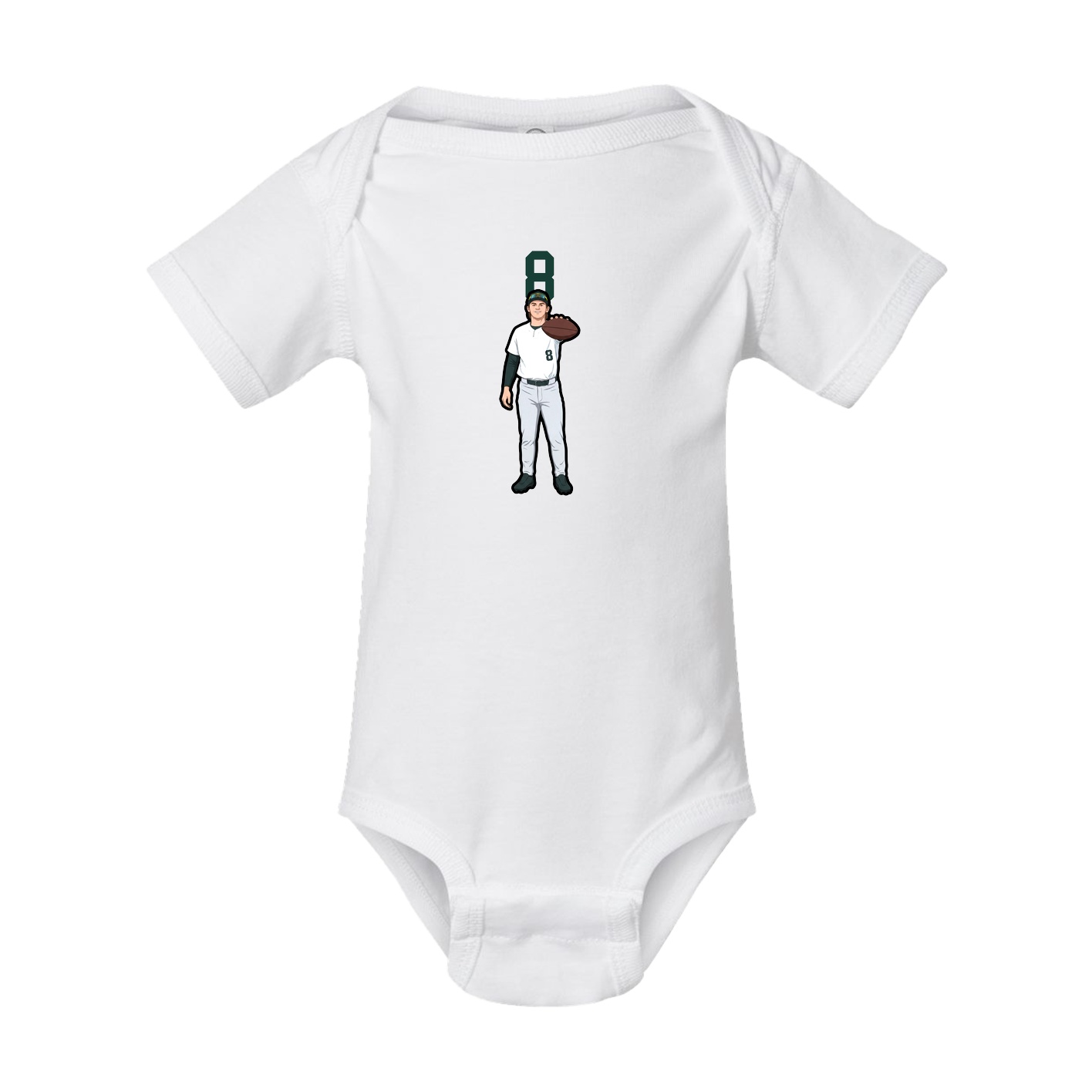 Baby Onesie — Number Top in White