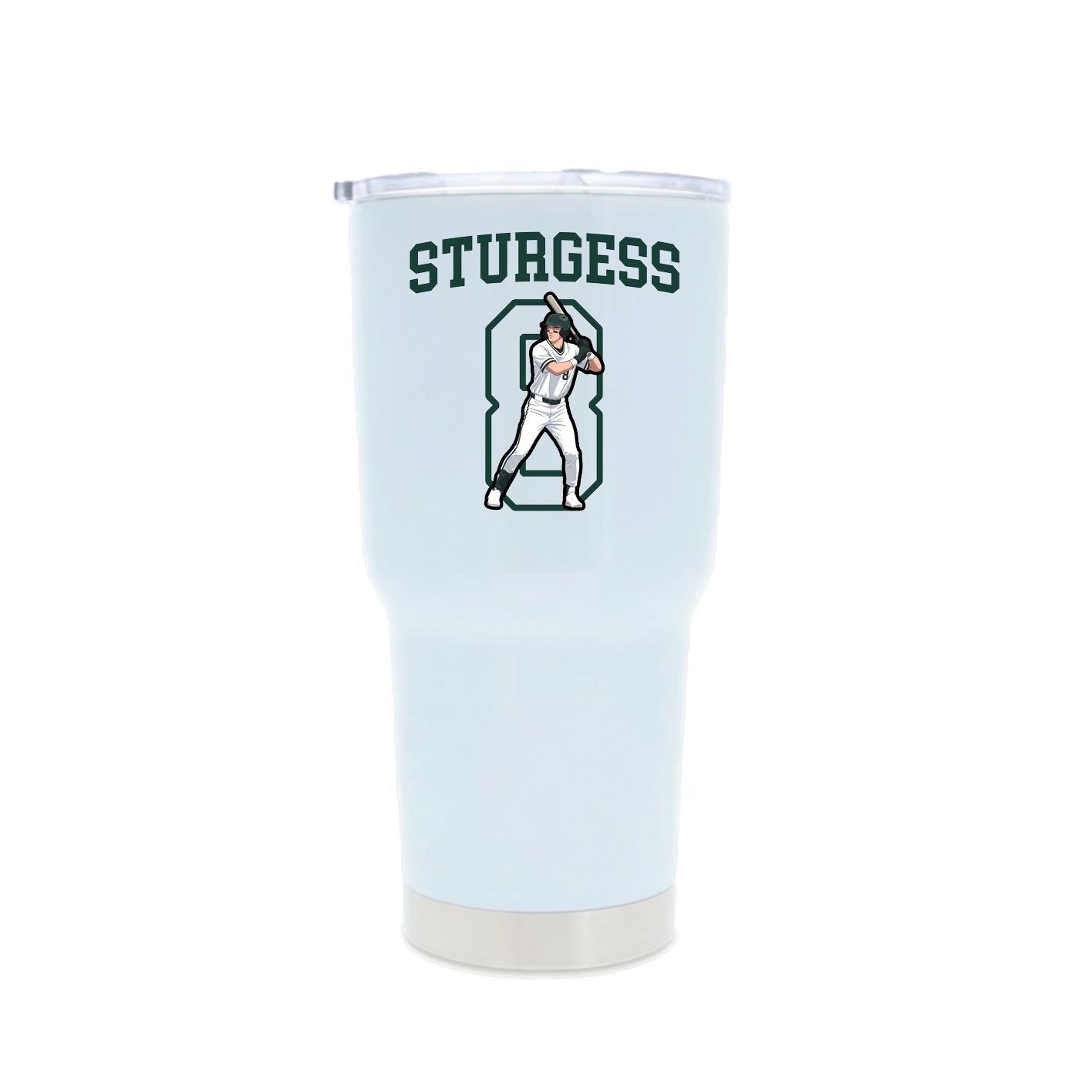 30oz Stainless Steel Tumbler — Shirsey in White