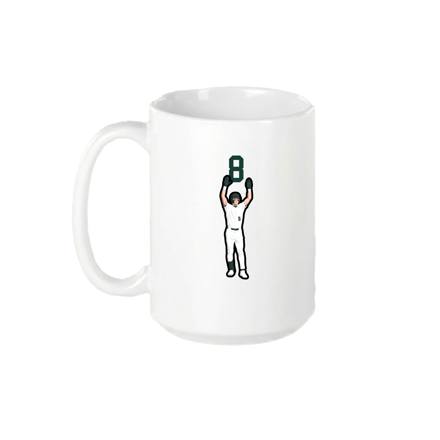 15oz Coffee Mug — Number Top in White