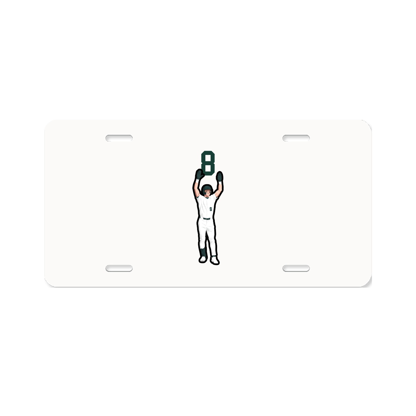 License Plate — Number Top in Classic