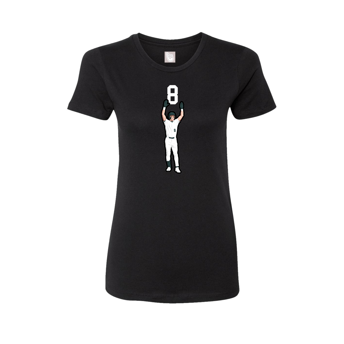Womens Tee — Number Top in Black