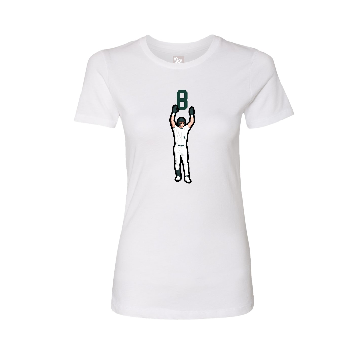 Womens Tee — Number Top in White
