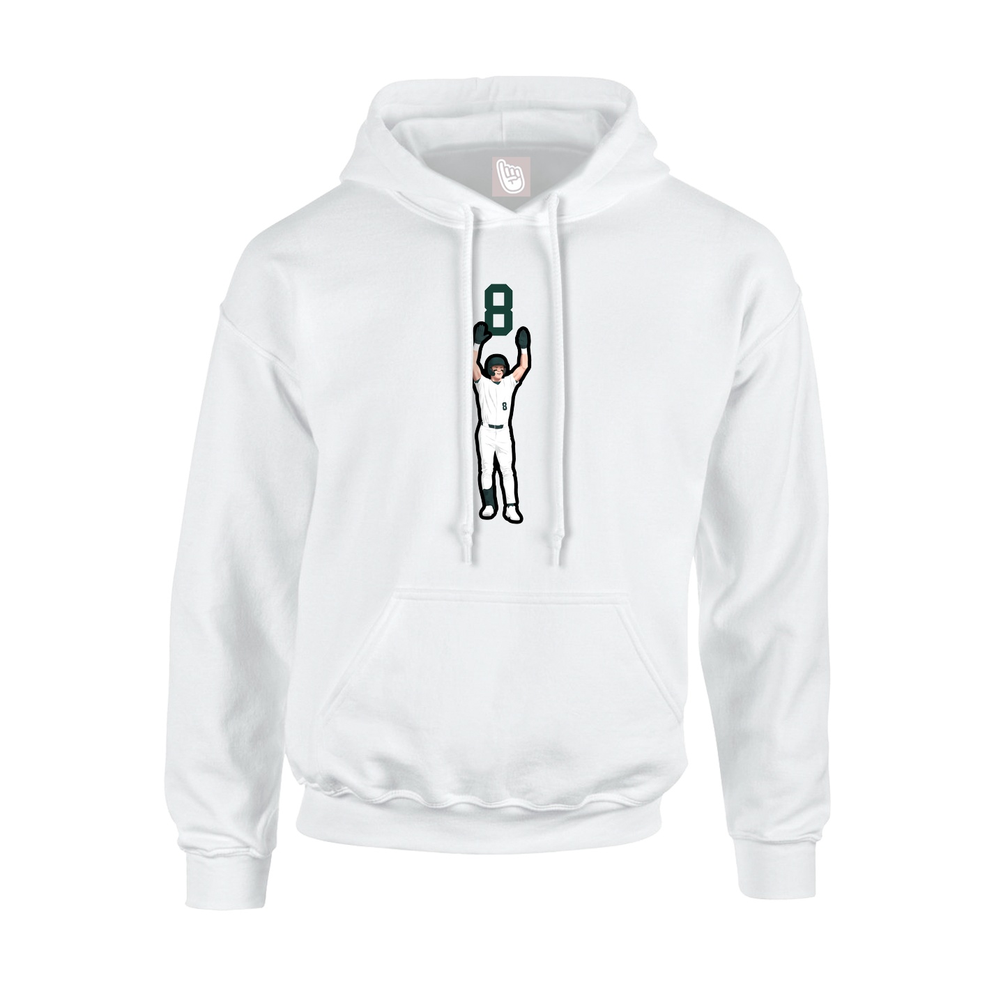 Hoodie — Number Top in White