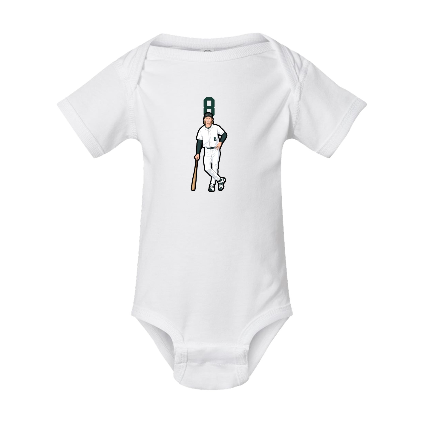 Baby Onesie — Number Top in White