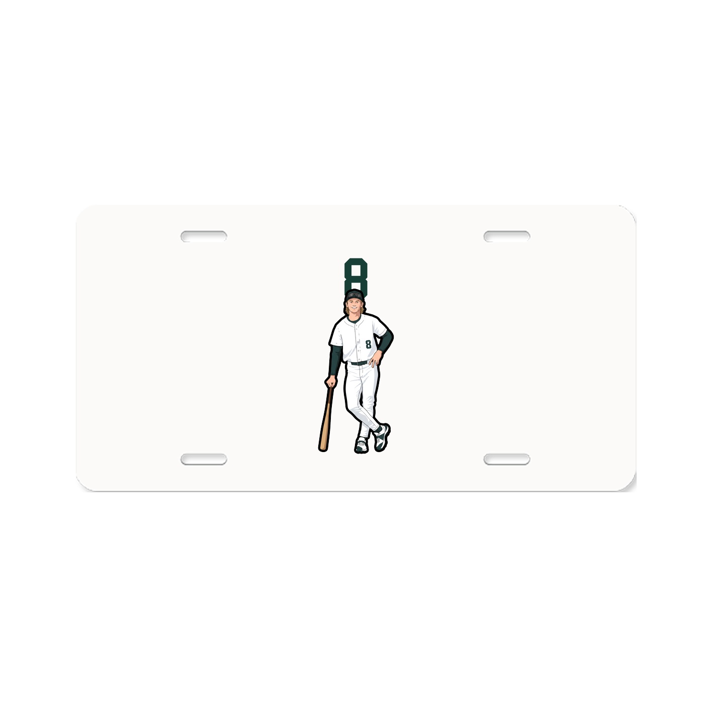 License Plate — Number Top in Classic
