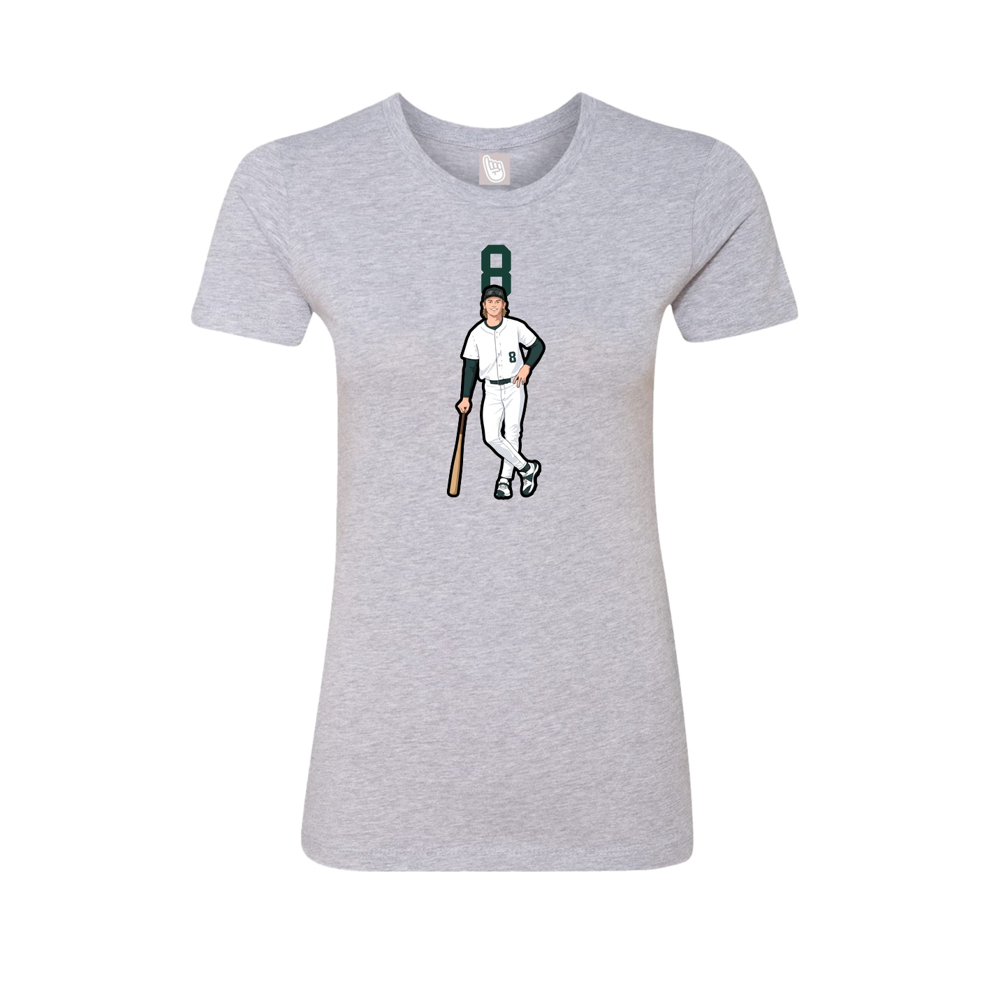 Womens Tee — Number Top in Grey