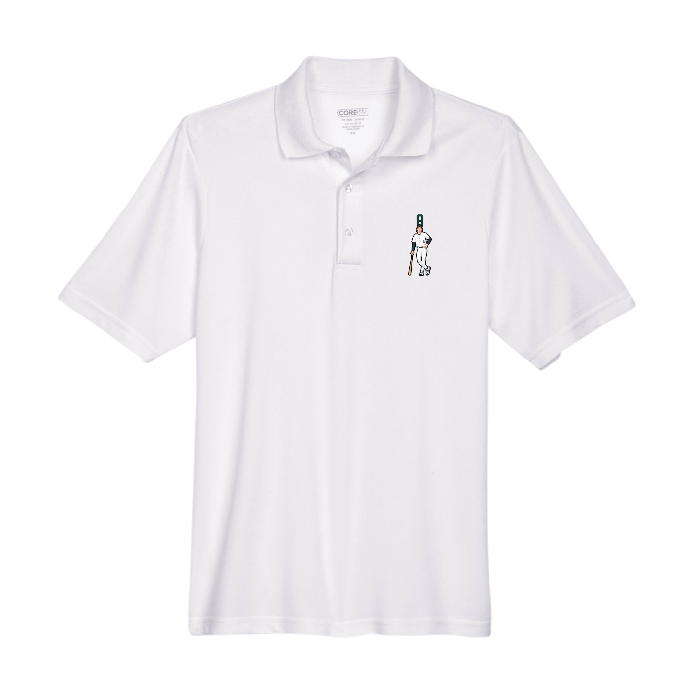 Performance Polo — Number Top in White