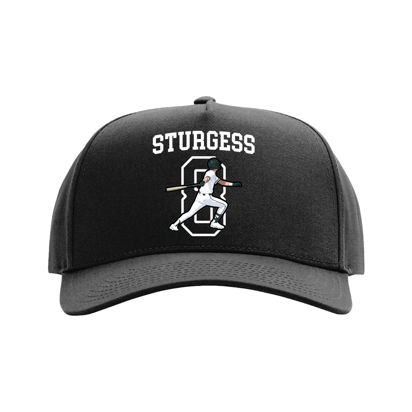 Full Fabric Five-Panel Champ Cap — Shirsey in Black
