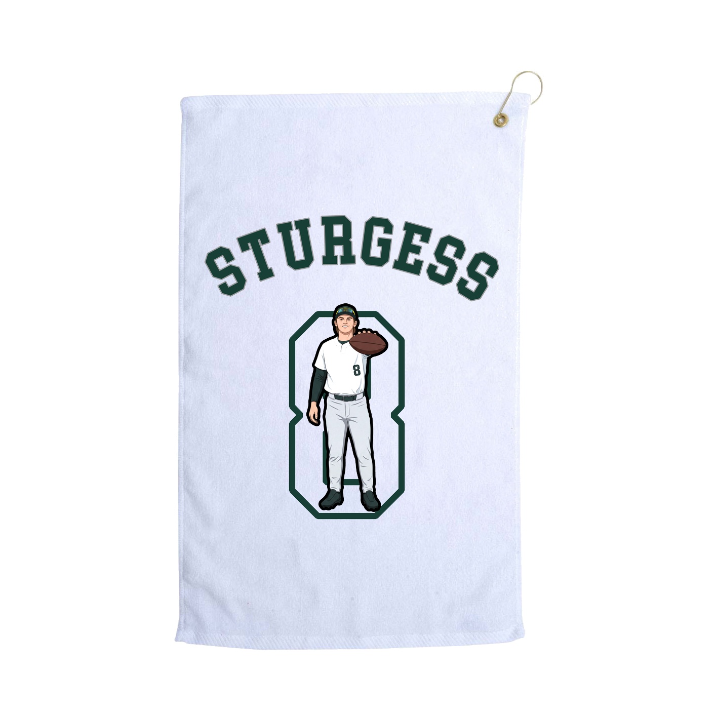 Golf Towel — Shirsey Arch in White