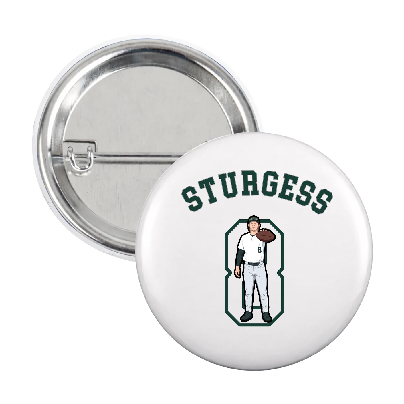 Game Day Button — Shirsey Arch in White