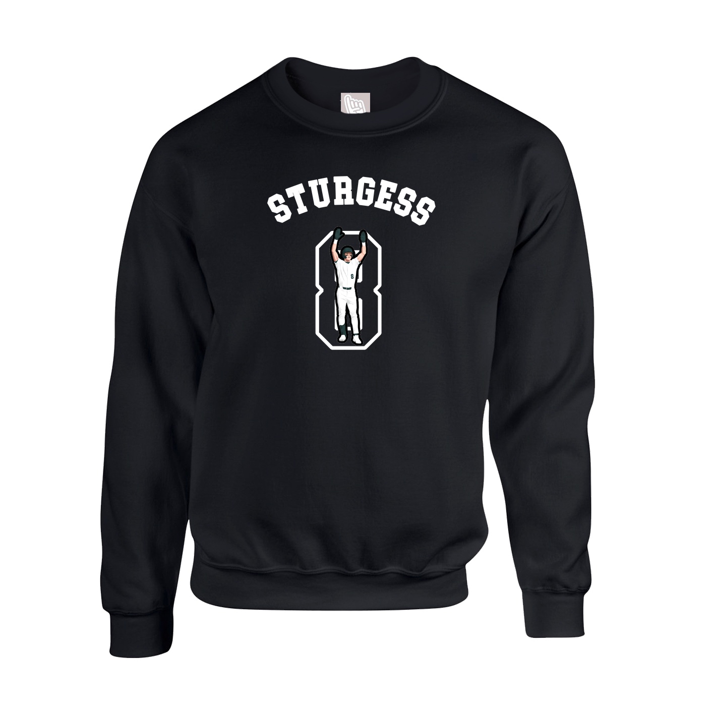 Fleece Crew — Shirsey Arch in Black