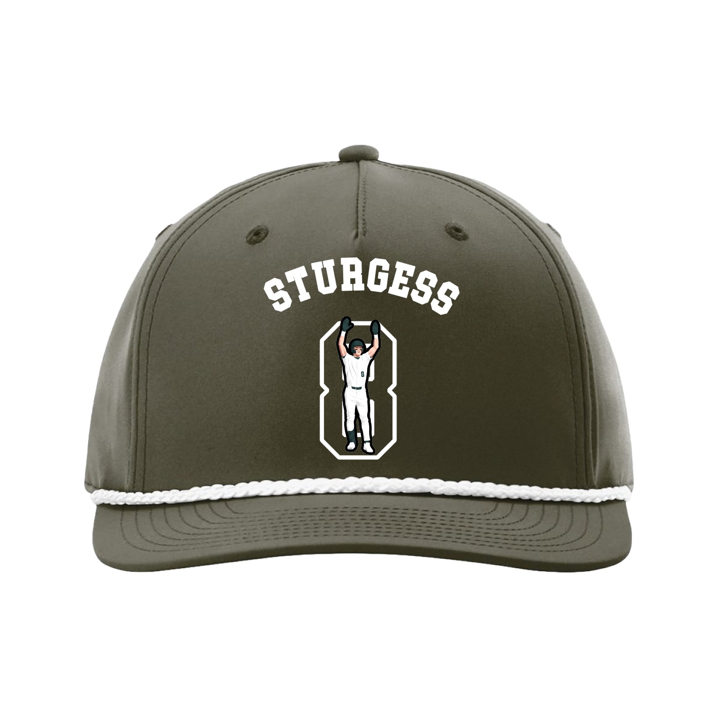Five-Panel Classic Rope Cap — Shirsey Arch in Green