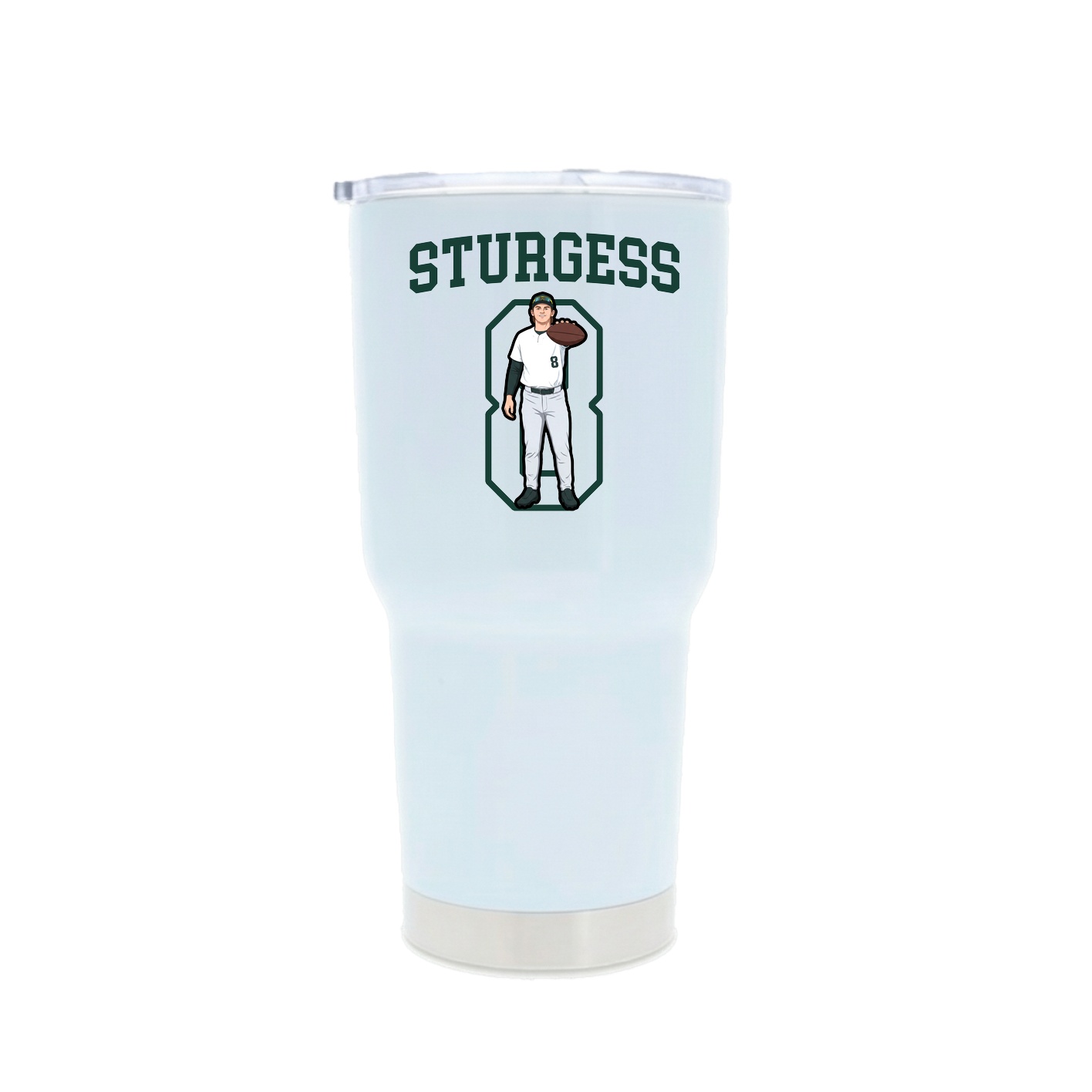 30oz Stainless Steel Tumbler — Shirsey in White