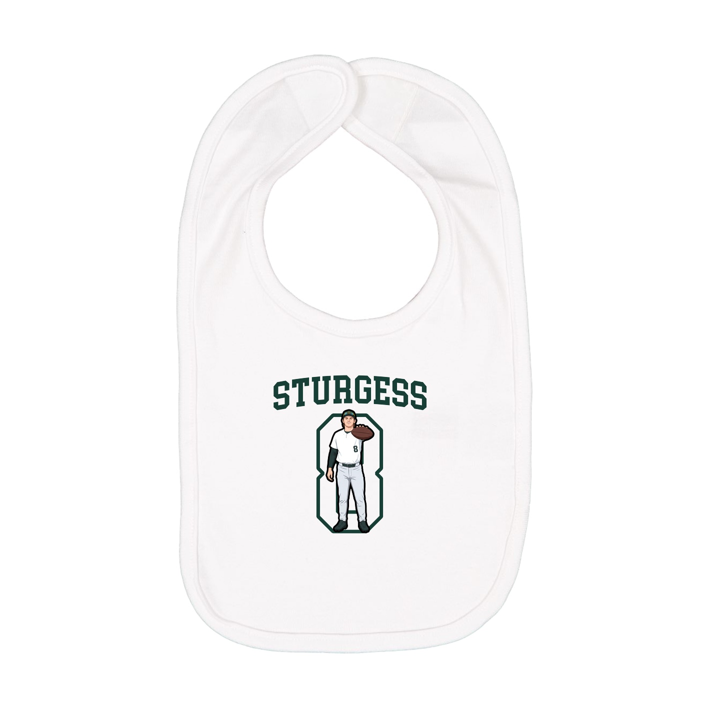 Infant Bib — Shirsey in White