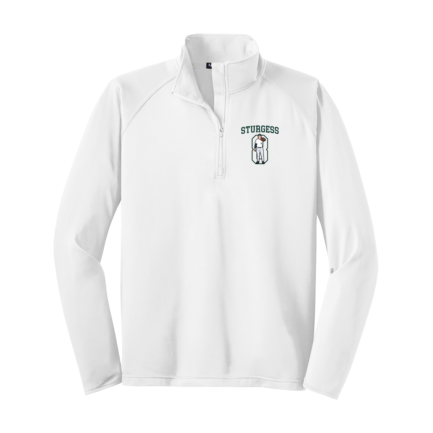 Q-Zip Pullover — Shirsey in White