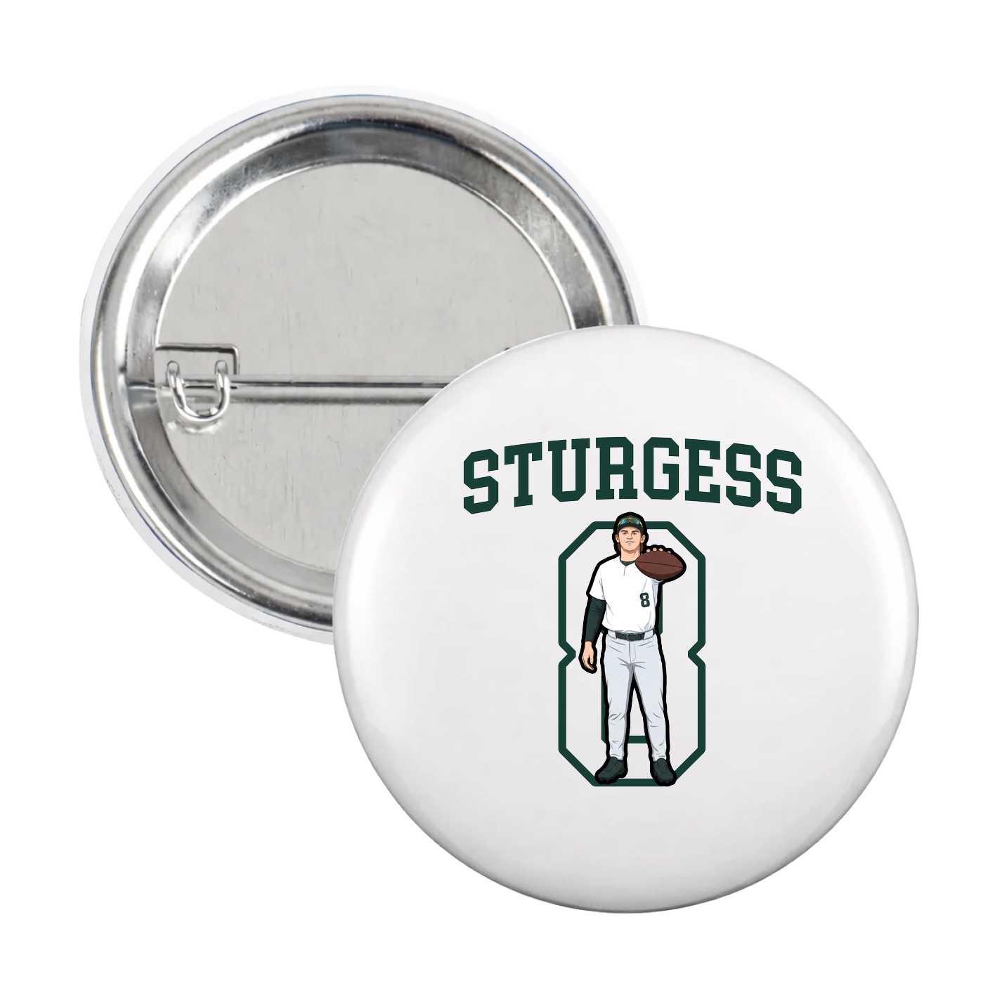 Game Day Button — Shirsey in White