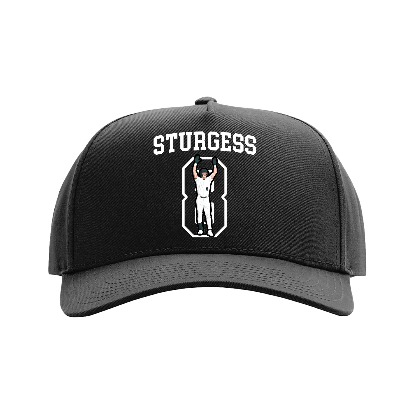 Full Fabric Five-Panel Champ Cap — Shirsey in Black