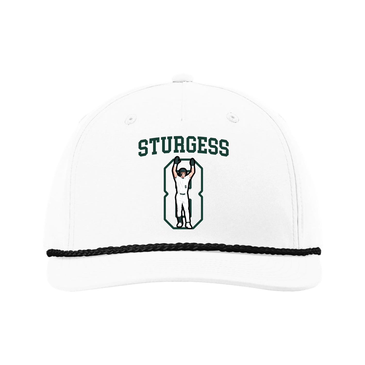 Five-Panel Classic Rope Cap — Shirsey in White