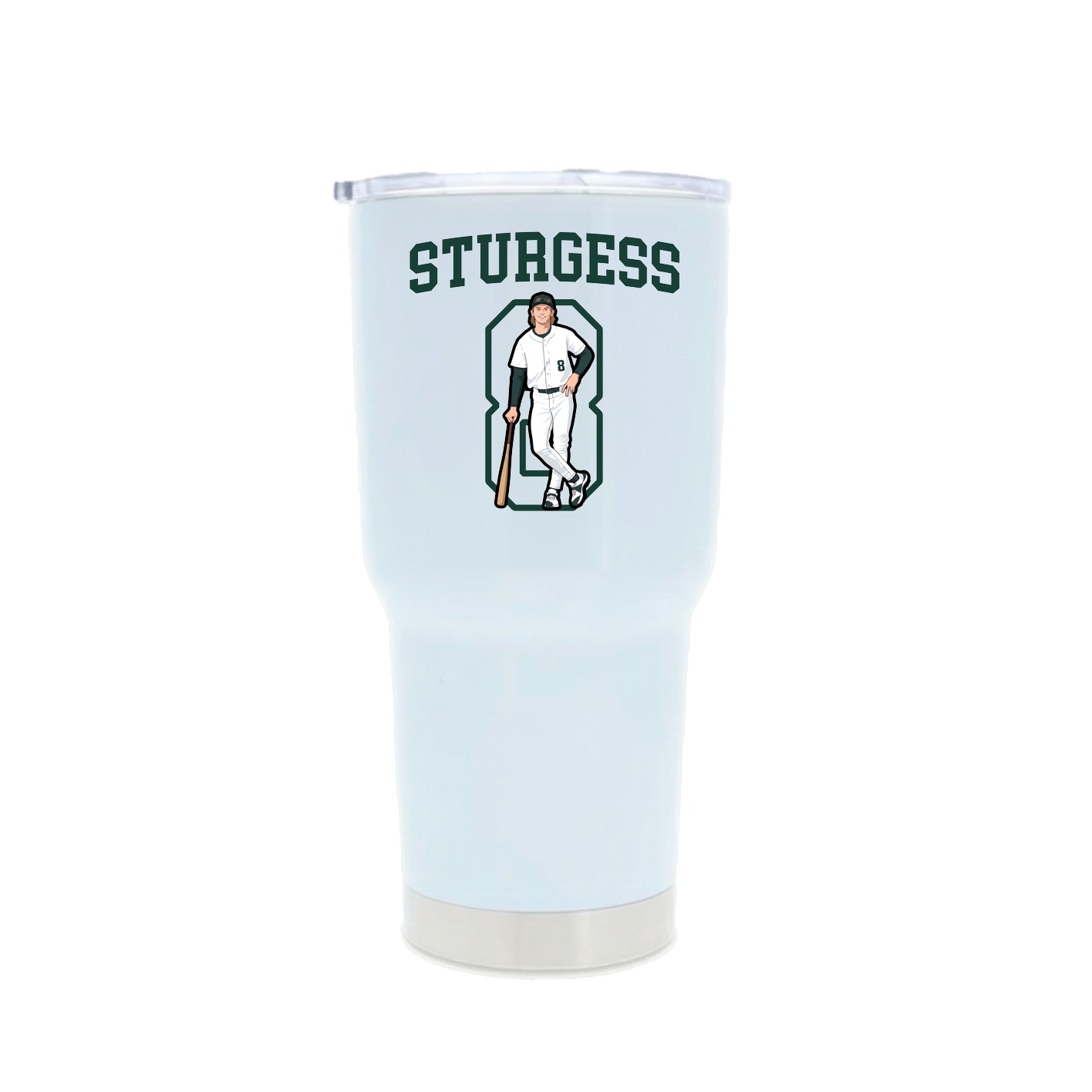 30oz Stainless Steel Tumbler — Shirsey in White