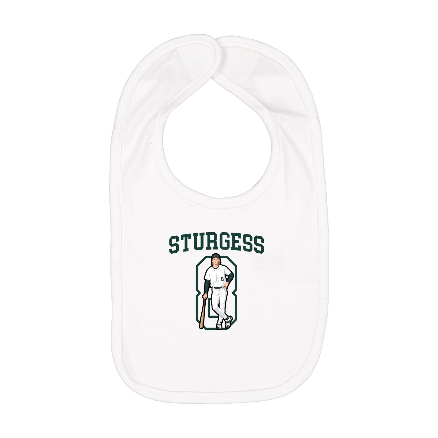 Infant Bib — Shirsey in White