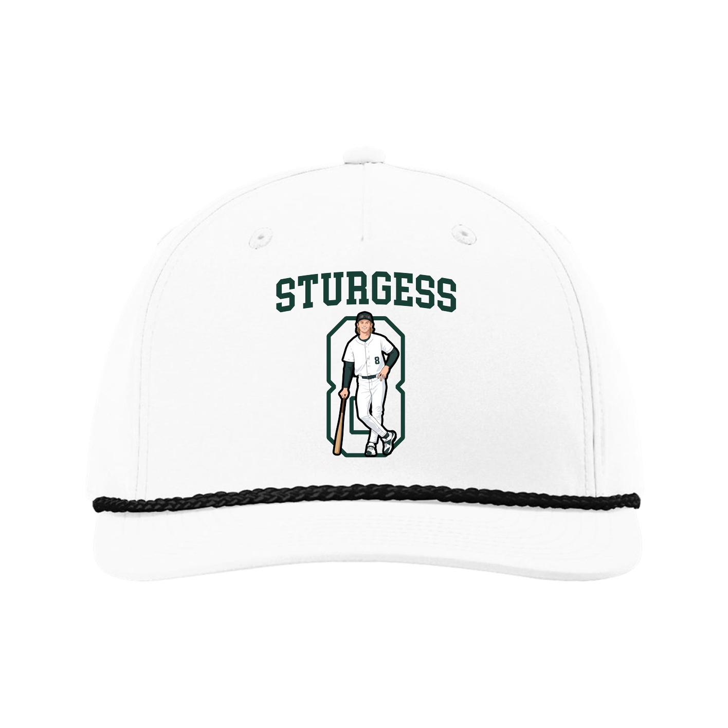 Five-Panel Classic Rope Cap — Shirsey in White