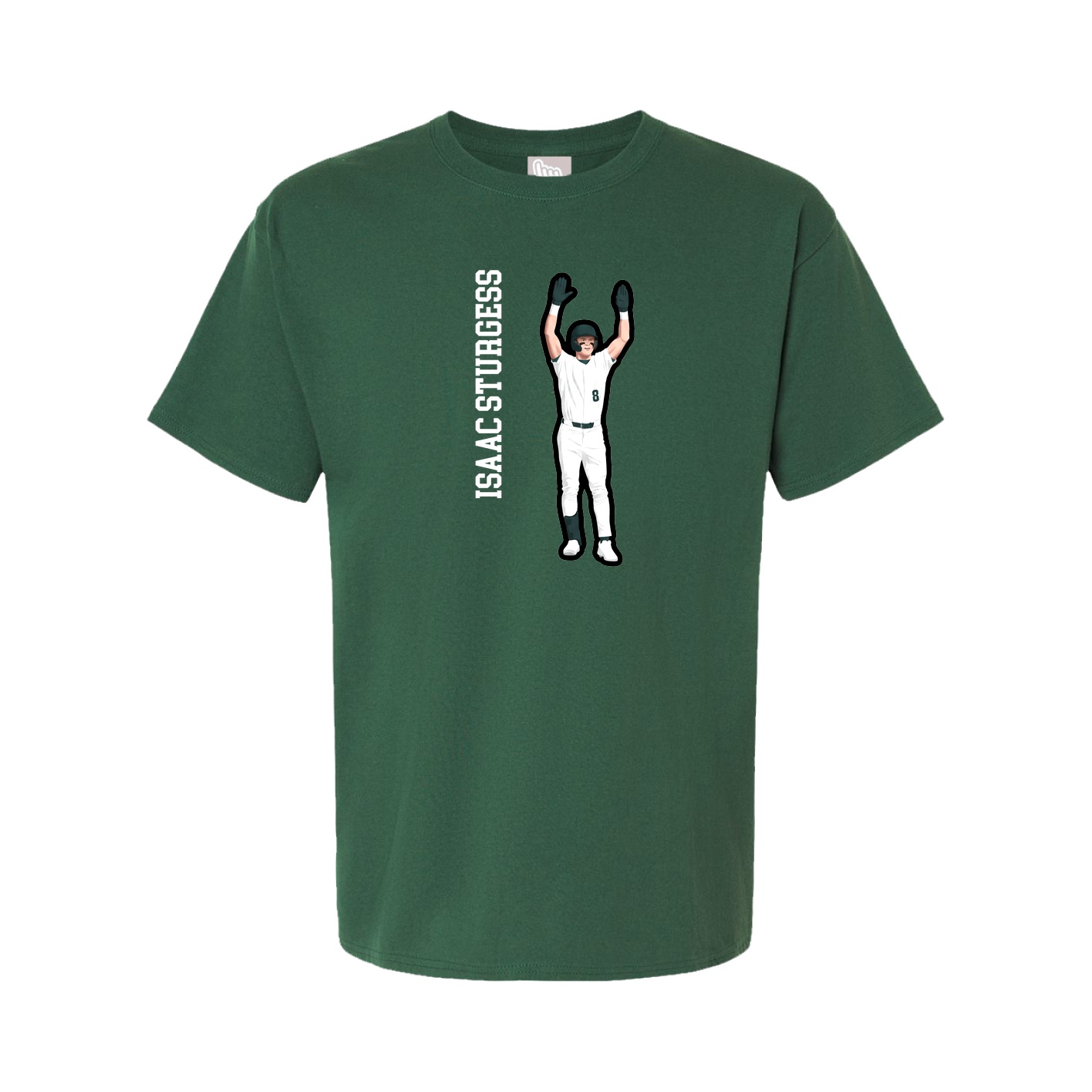 Tee — Name Vertical in Green
