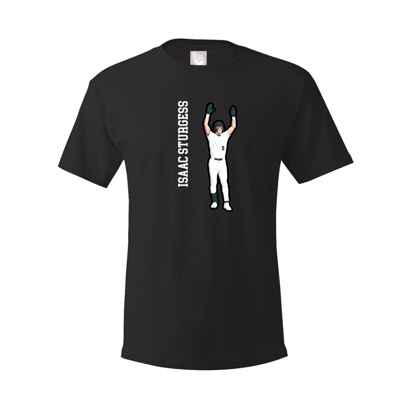 Youth Tee — Name Vertical in Black