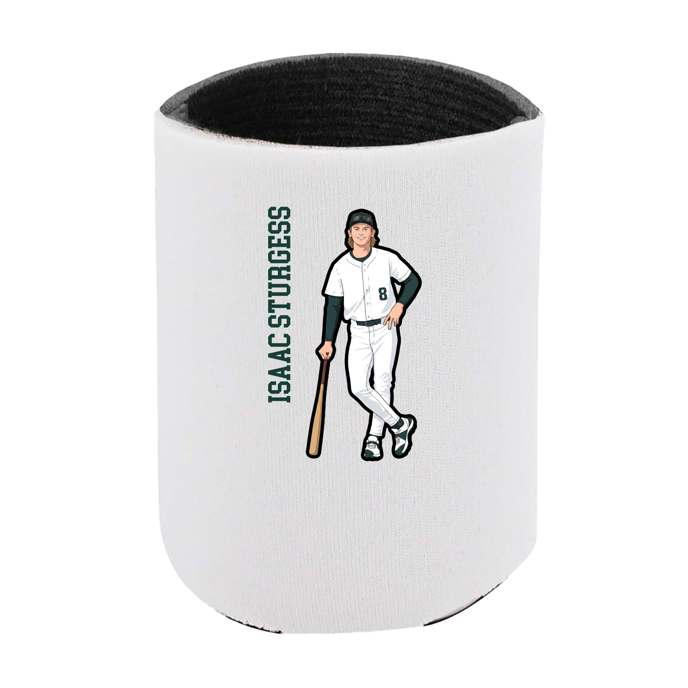 Can Holder — Name Vertical in White