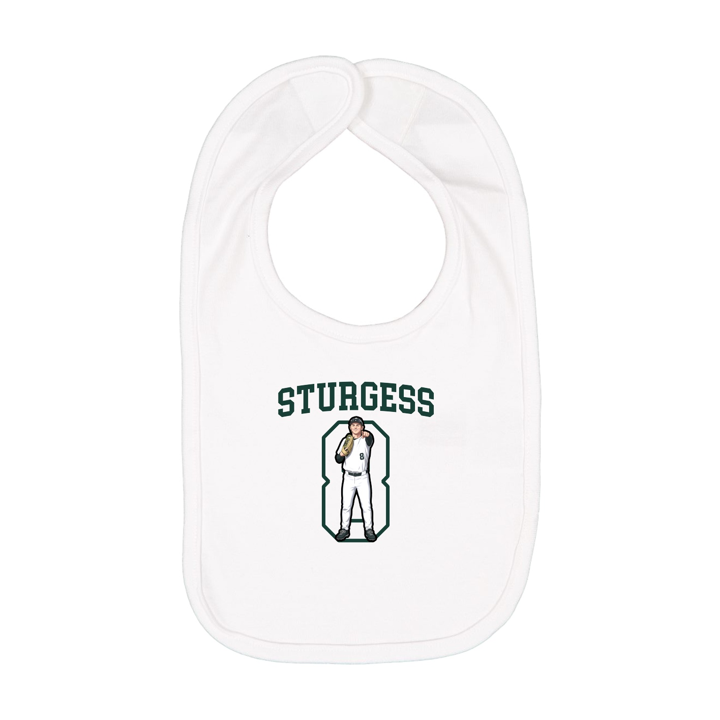 Infant Bib — Shirsey in White