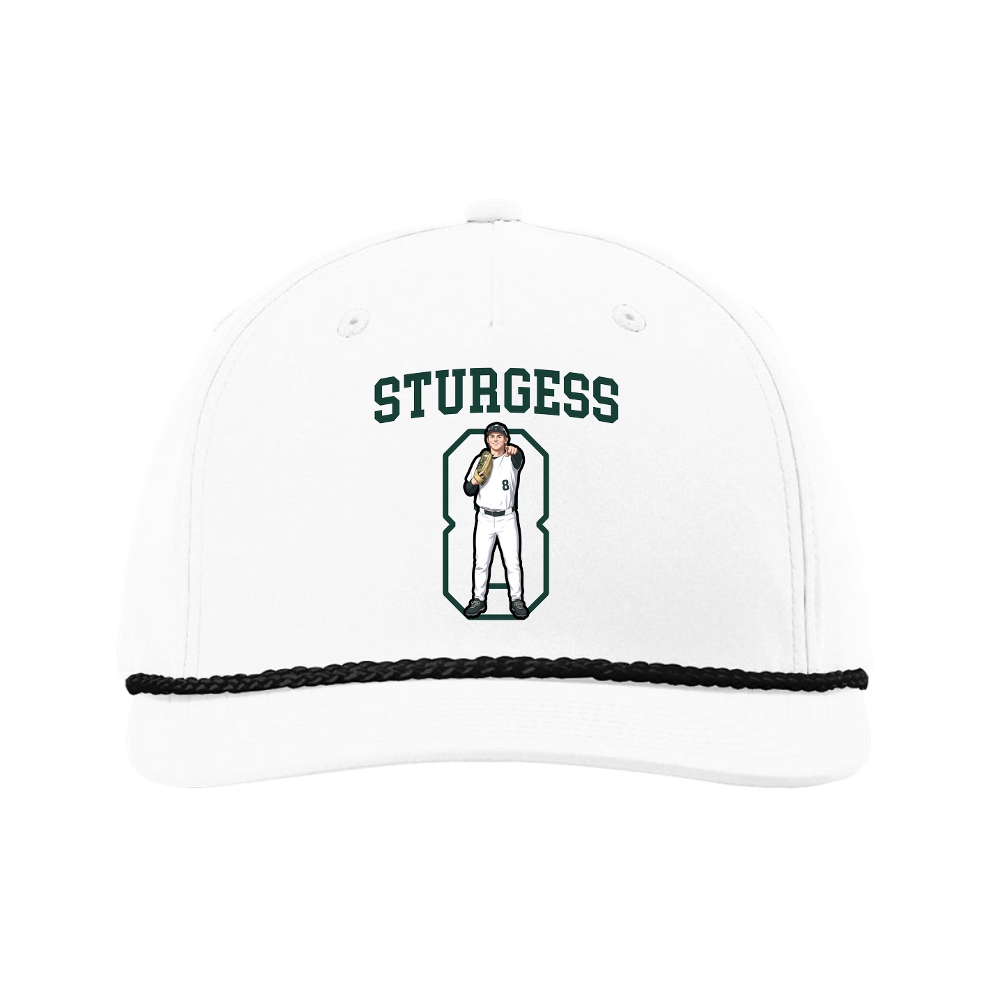 Five-Panel Classic Rope Cap — Shirsey in White