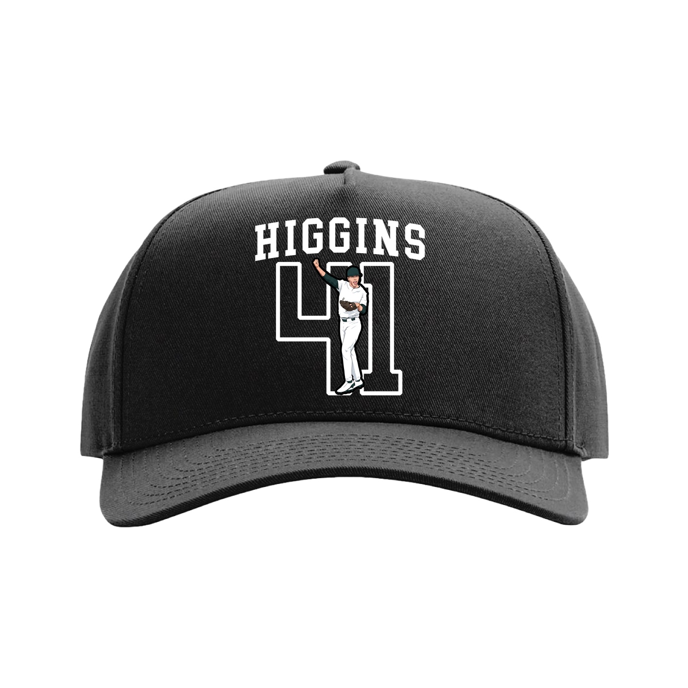 Full Fabric Five-Panel Champ Cap — Shirsey in Black